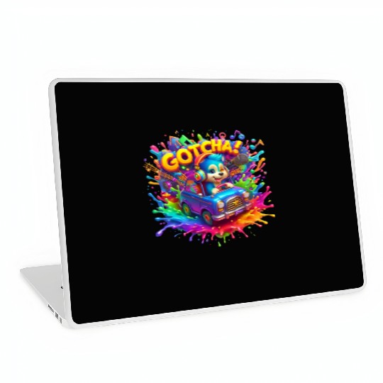 Stellar Cadence: Symphony of Neon Hues - GoTCha! Laptop Skins