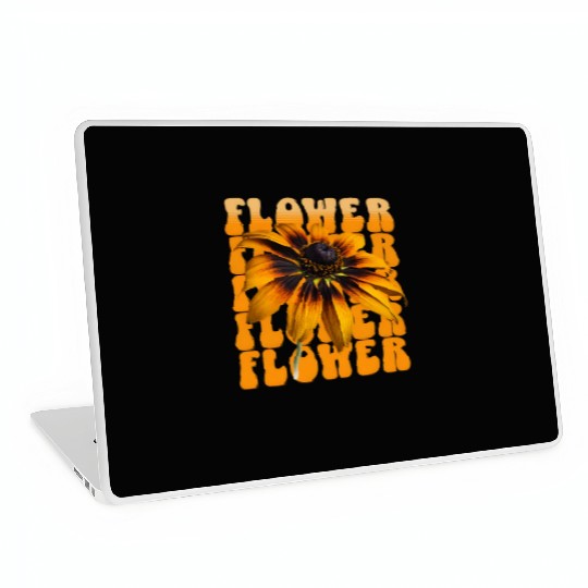Bold Sunflower in a Pop Art Frame Laptop Skins