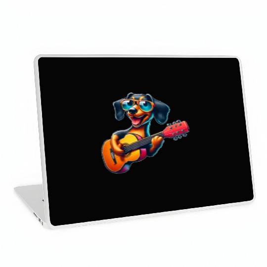 Dachshund Guitarist Guitar Music Dog Laptop Skins