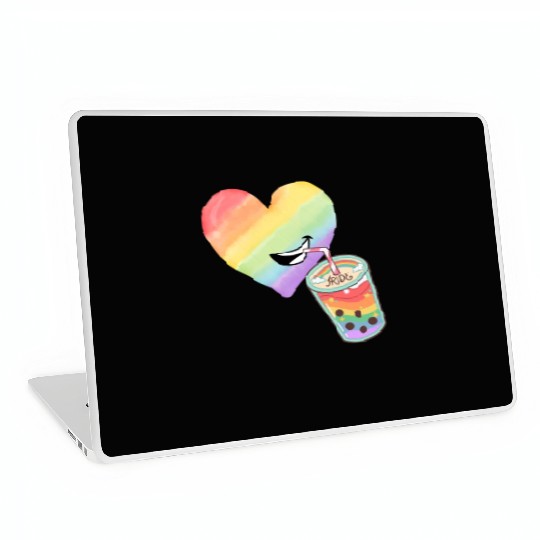 Rainbow heart Laptop Skins