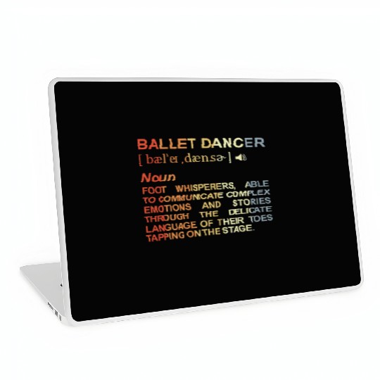 Ballet Dancer Dictionary Laptop Skins