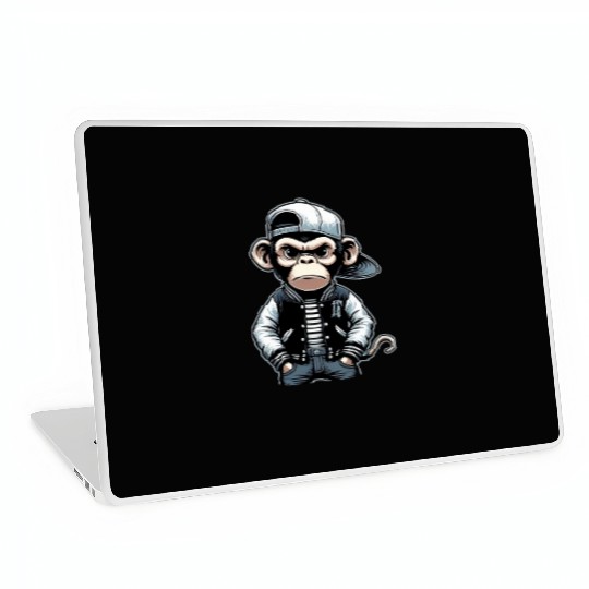 Laptop Skins Funny of a monkey dressed as rap