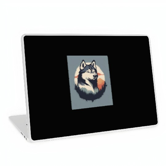 Husky Dog 2 - Japanese Old Vintage Laptop Skins