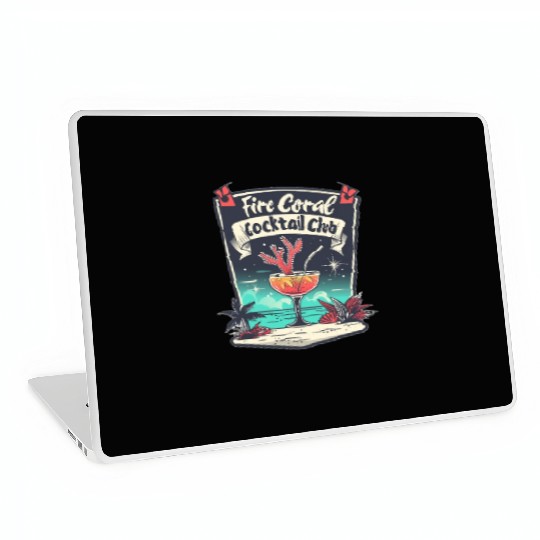Fire Coral Cocktail Club Laptop Skins