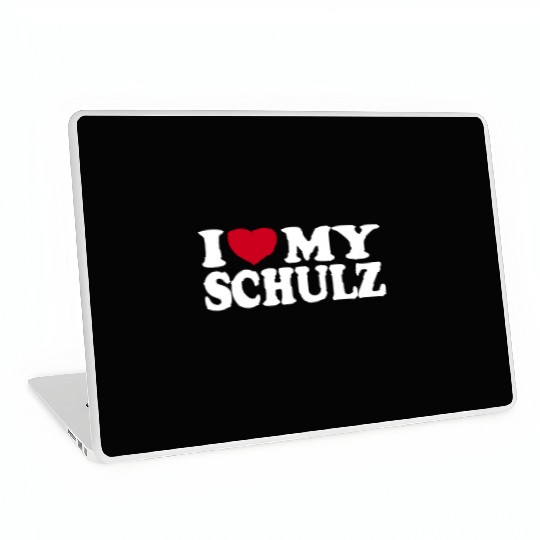 I Love My Schulz Heart Statement Family Laptop Skins