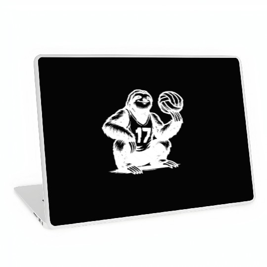 Sloth Volleyball Player Silhouette Sports Laptop Skins