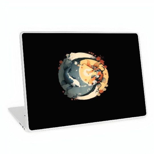 Japanese Koi Fish Yin Yang Laptop Skins