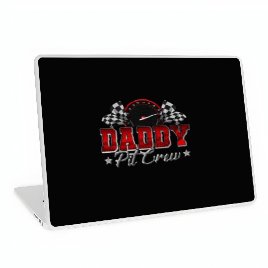 Pit Crew Race Car Racing Daddy Family Birthday Laptop Skins