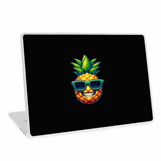 Cool Pineapple with Sunglasses Kawaii Laptop Skins