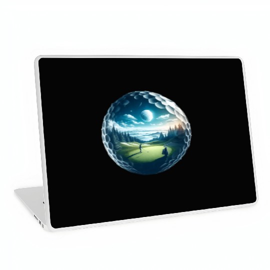 Twilight A Golf Dream Scape Surreal Golfing Course Laptop Skins