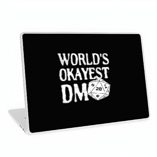 World's Okayest DM D20 Dice Dungeon Dragons Gaming Laptop Skins