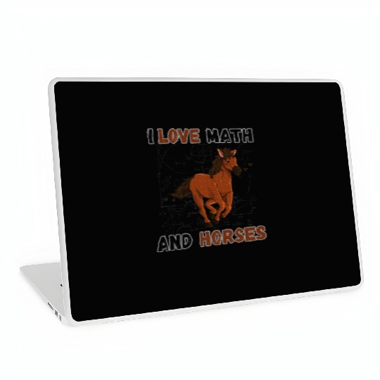 I Love Math And Horses Horse Math Lover Laptop Skins