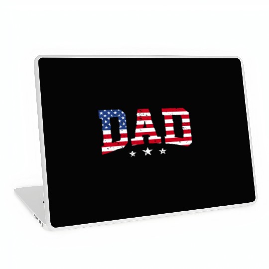 USA Patriotic Dad Father's Day American Flag Laptop Skins