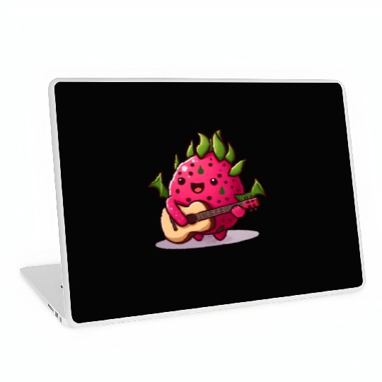 Dragon fruit plays guitar Laptop Skins