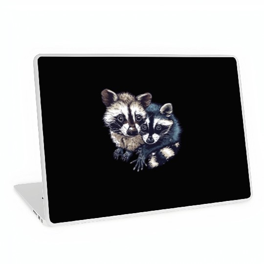 Opossum and raccoon Laptop Skins