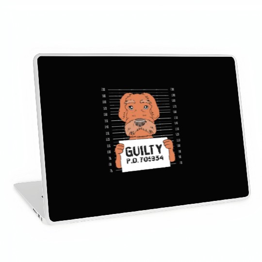 Funny Wirehaired Pointing Griffon Dog Mugshot Laptop Skins