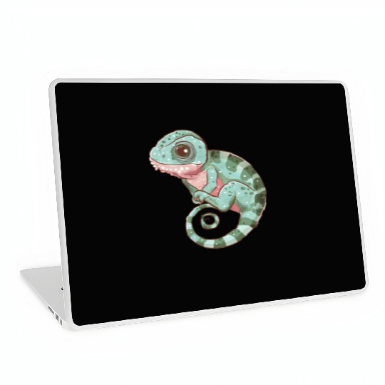 Charming Chameleon Curled Tail Imagery Laptop Skins