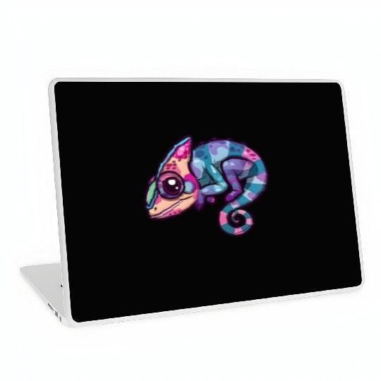 Colorful Chameleon Fantasy Creature Enchantment Laptop Skins
