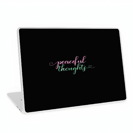 Flowing "Peaceful Thoughts" Watercolor Laptop Skins