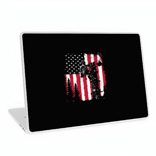 American Flag Arborist For Men Cool Tree Lover Laptop Skins