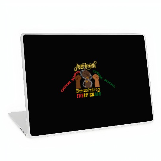 Juneteenth celebration break every chain Laptop Skins