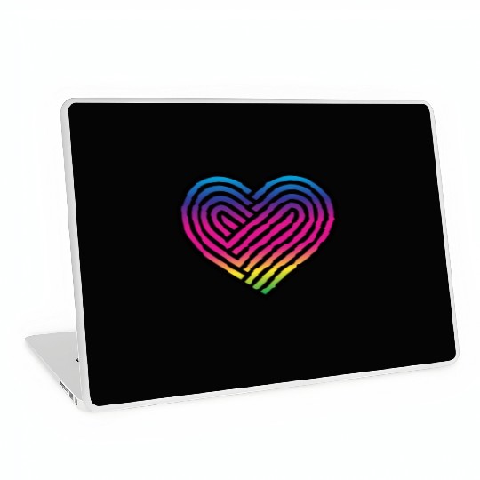 Rainbow Heart Homosexuality LGBT Love Laptop Skins