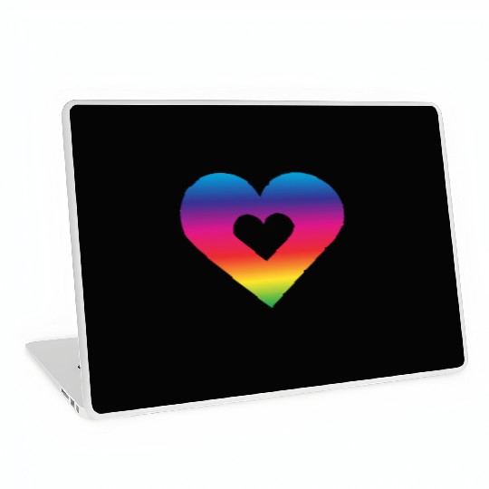 Rainbow Heart Homosexuality LGBT Love Laptop Skins