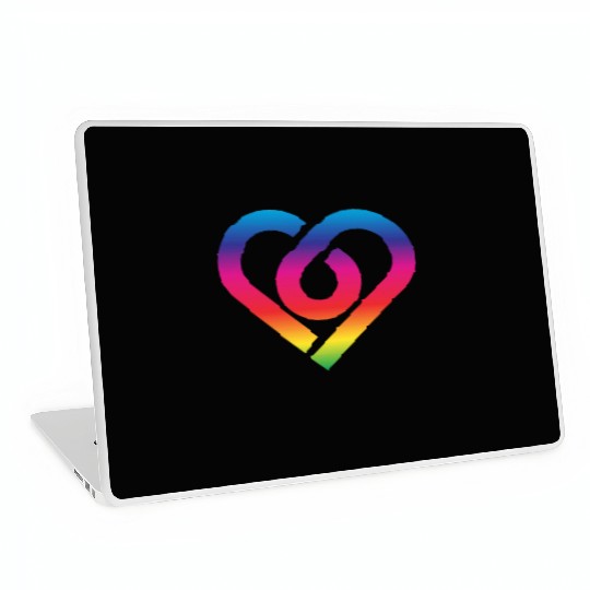 Rainbow Heart Homosexuality LGBT Love Laptop Skins