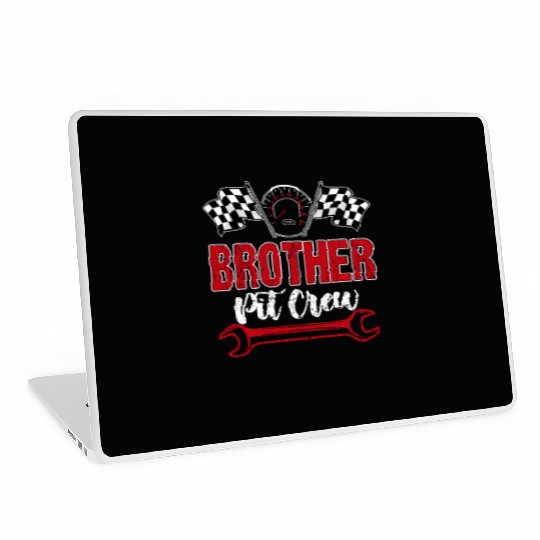 Racing Family Brother Pit Crew Birthday Party Laptop Skins