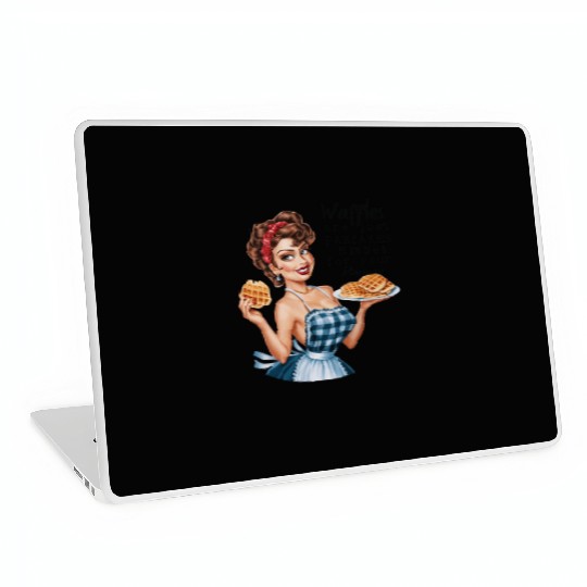 Waffle Delight: Retro Housewife Humor Laptop Skins