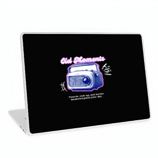 Lilac Black Halftone Radio Portrait Laptop Skins