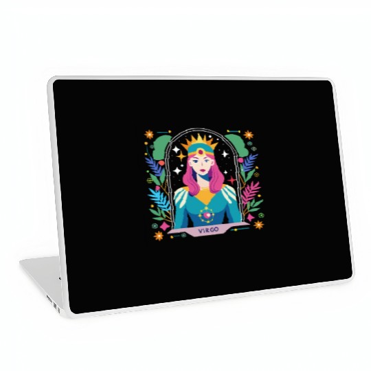 Floral Virgo Tarot Zodiac Graphic Laptop Skins