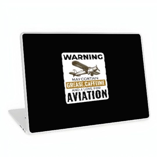 Aircraft Mechanic Aviation Technician Coffee Funny Laptop Skins