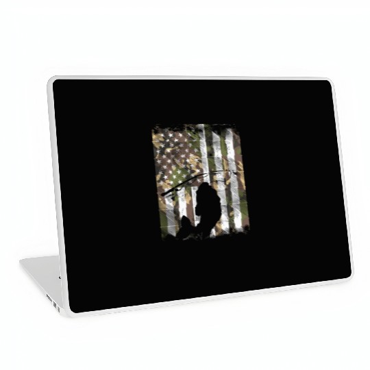 Camo Fish Hook Antler Deer Hunting Buck Hunter Laptop Skins