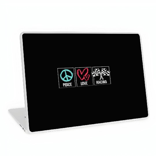 Drag Race Car Lover Peace Love Drag Racing Laptop Skins