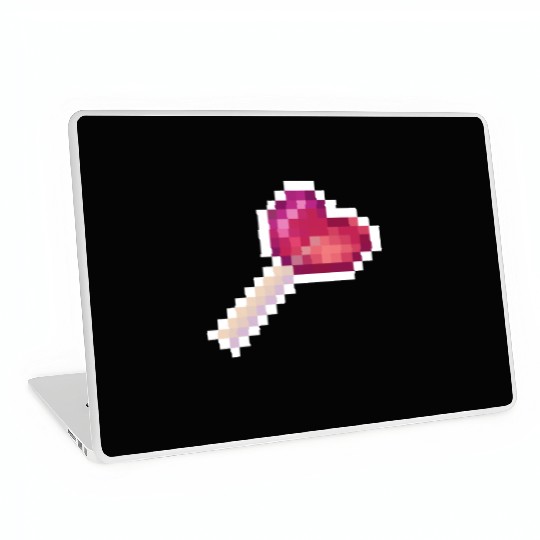 Pixel Art Sprite Cute Heart Lollipop Laptop Skins