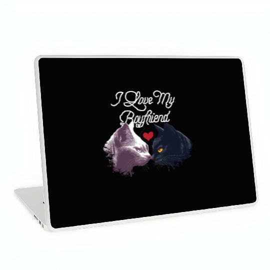 I Love My Boyfriend Funny Valentines Day Humor Laptop Skins