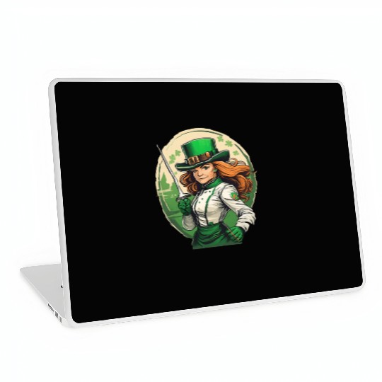 St. Patrick's Day Shamrock St Paddy's Day Fencing Laptop Skins
