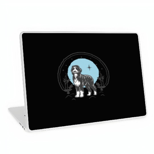 Bernedoodle Tarot Card Dog | Celestial and Starsee Laptop Skins