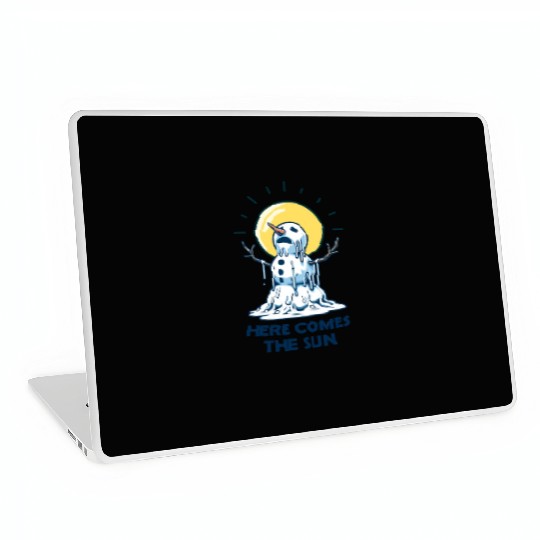 Here Comes The Sun Snowman Laptop Skins