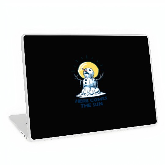 Here Comes The Sun Snowman Laptop Skins