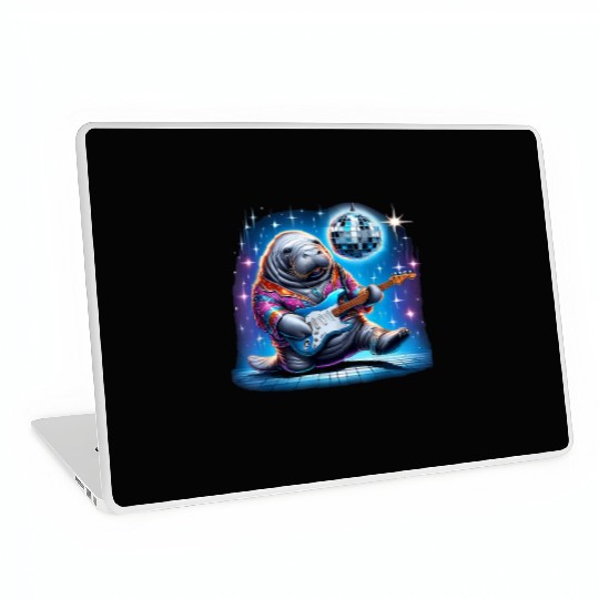 Disco Ball Guitar Manatee Laptop Skins