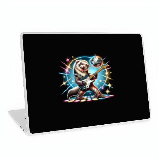 Disco Ball Guitar Ferret Laptop Skins