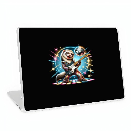 Disco Ball Guitar Ferret Laptop Skins
