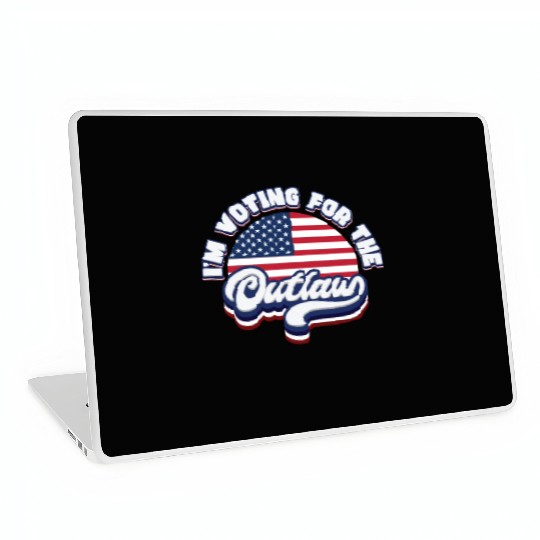 I'm Voting For The Outlaw - US Flag Laptop Skins