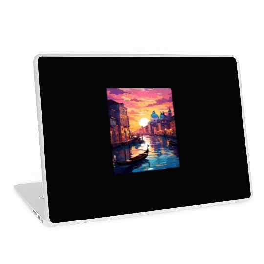 Sunset in Venice Italy Laptop Skins
