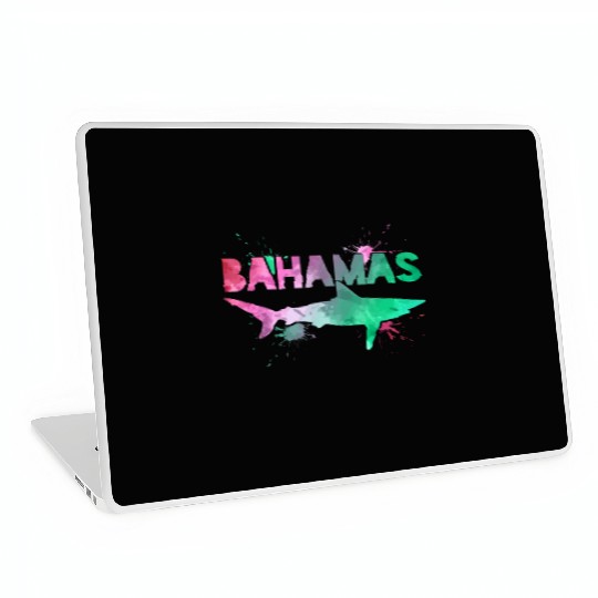 Bahamas Shark Watercolor Souvenir Laptop Skins