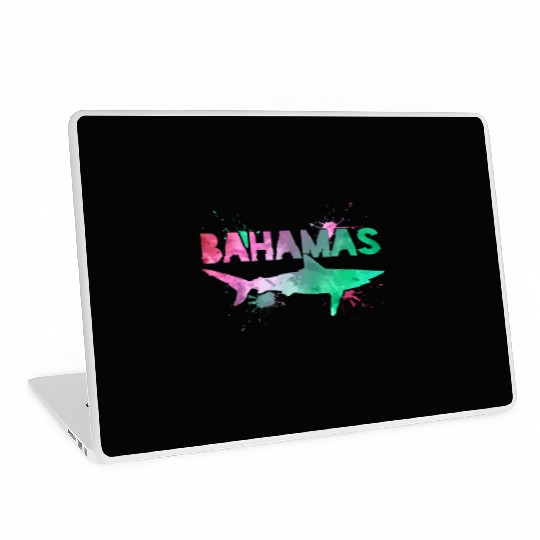 Bahamas Shark Watercolor Souvenir Laptop Skins