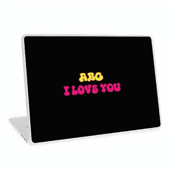 Alphabet ABC I Love You Laptop Skins