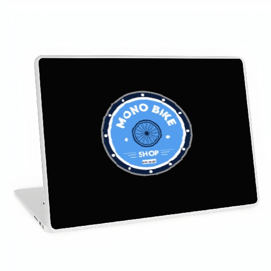 Bike Club Shop Circle Blue Laptop Skins